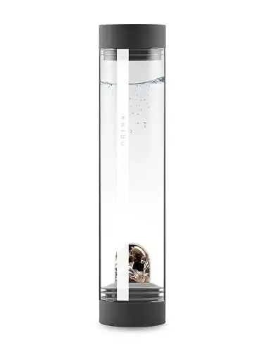 Vitajuwel Sana Courage lava black Karaffe aus Glas mit Edelsteinen