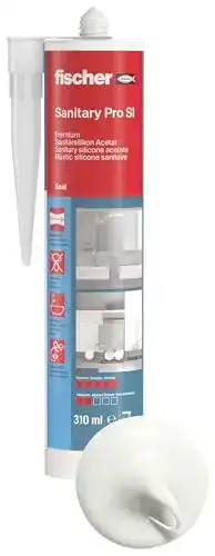 Fischer Premium-Sanitärsilikon in Weiß für Abdichtungsarbeiten