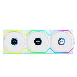 Lian Li Uni Fan SL Wireless LCD Lüfter, ARGB, PWM, 120 mm, 3er-Pack
