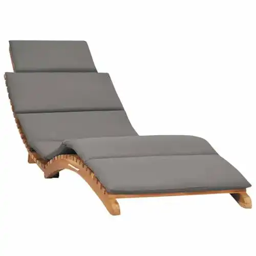Teak Gartenliege Klappbar mit Auflage von Vidaxl