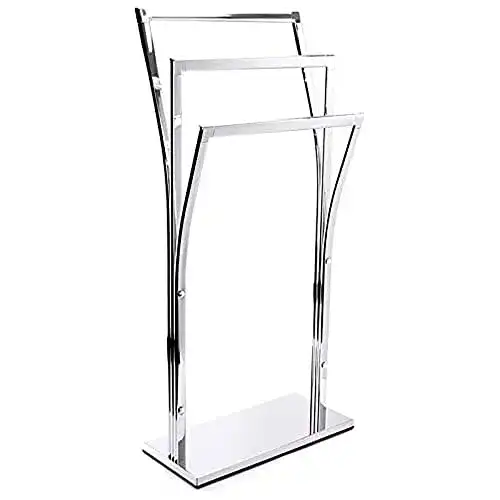 Handtuchständer von MSV 42 x 19 x 87 cm in verchromtem Metall