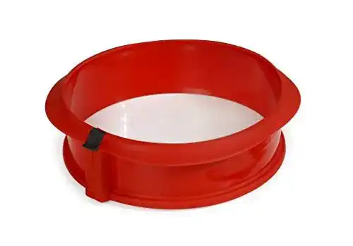 Keramik Springform Lékué Duo aus Silikon und Keramik, rot, 23 cm