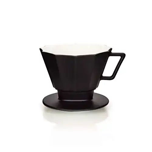 Porzellan Kaffeefilter von Mahlwerck in Matt Schwarz, Größe 4