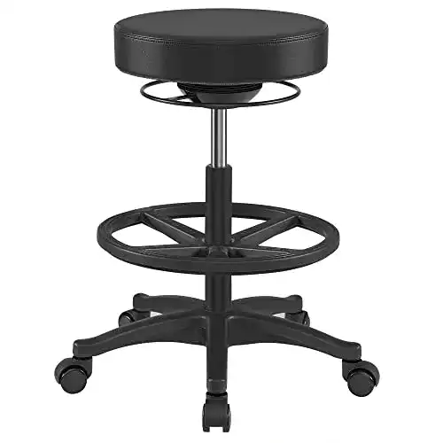 Rollhocker Songmics OSC007B01 mit verstellbarer Höhe und PU-Rollen