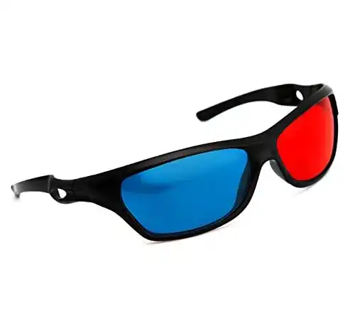 3D-Brille PRECORN rot/Cyan für 3D Filme und PC-Spiele