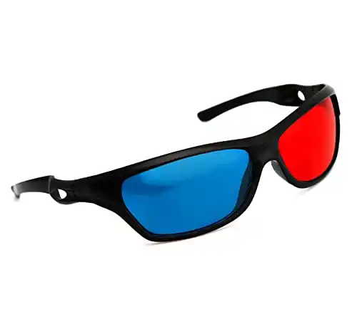 3D-Brille PRECORN rot/Cyan für 3D Filme und PC-Spiele