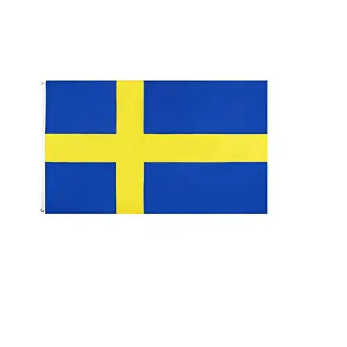 Schwedenflagge Stormflag 90 cm x 150 cm aus Polyester mit Ösen