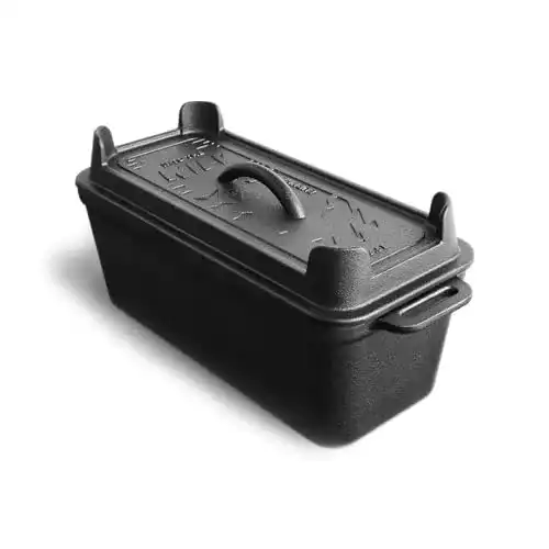 Brotbackform mit Deckel aus Gusseisen von Burnhard, 3,5 L, rechteckig