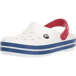 Crocs Unisex-Crocband Clog in Weiß/Blau Jean, Größe 41/42 EU