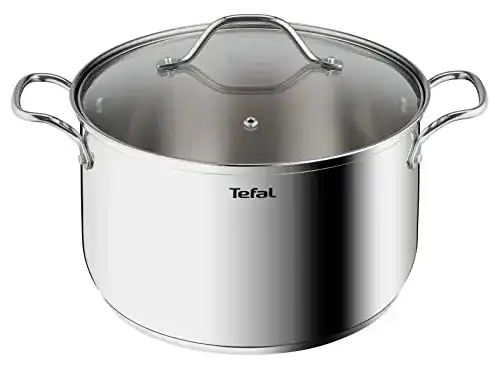 Kochtopf 8 Liter Tefal Intuition XL Edelstahl mit Glasdeckel