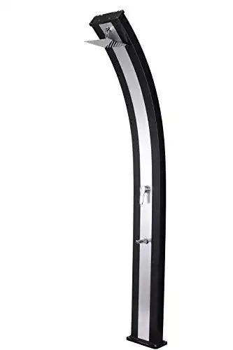 Solardusche Edelstahl Steinbach Slim Line Duo für den Garten