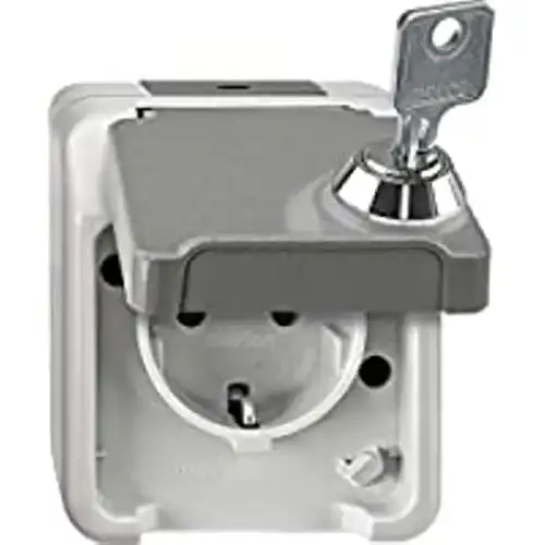 Steckdosenschloss Schneider Electric Merten Aquastar 1-fach IP44