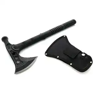 KOSxBO Profi Camping-Axt Tomahawk Schwarz für Outdoor-Einsätze