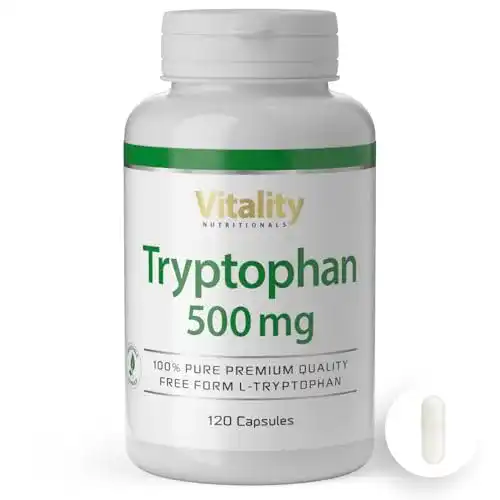Tryptophan Vitality Nutritionals mit 500 mg pro Kapsel