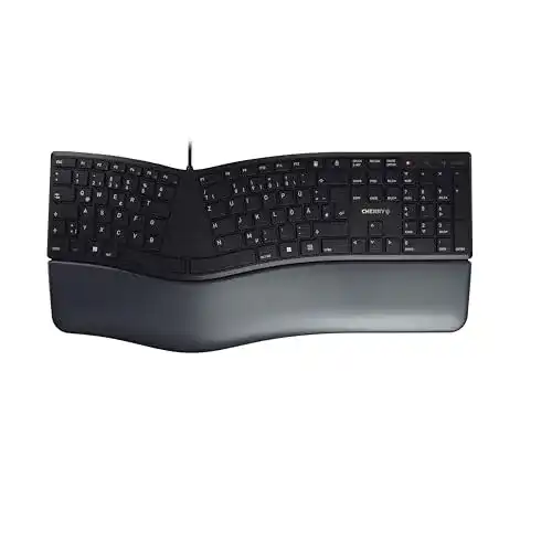 Ergonomische Cherry KC 4500 Ergo Tastatur mit deutschem Layout
