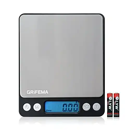 Feinwaage 0,01 g Grifema Digitale Küchenwaage