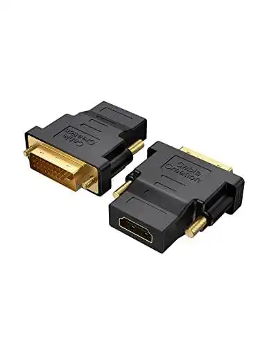 DVI HDMI Adapter von Cablecreation im 2er Pack
