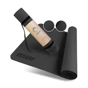 Yogamatte Fitleap Pro in Schwarz Rutschfeste Fitnessmatte