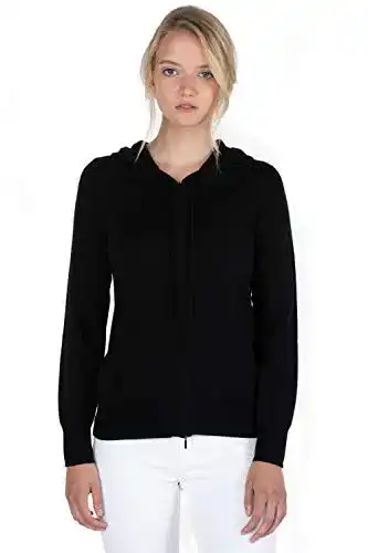 Kaschmir-Pullover für Damen von Jennie Liu, 100 % Kaschmir, Schwarz, XS