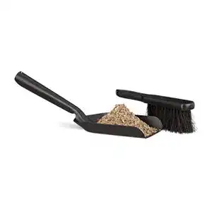 Handfeger und Kehrgarnitur Relaxdays, langlebiger Stahl, 41 cm