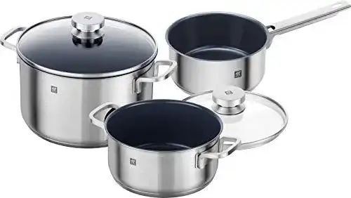 Zwilling Focus Kochtopf-Set 3-teilig mit 2 Deckeln