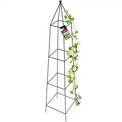 Rosenobelisk Kadax Rankhilfe aus Stahl für Gartenpflanzen