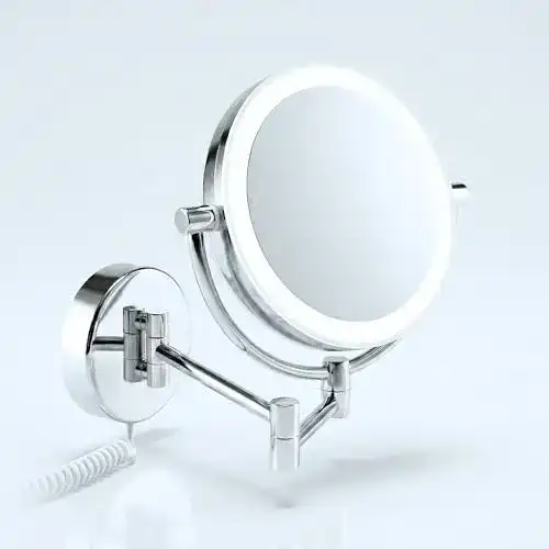 Kosmetikspiegel mit Wandmontage und LED-Beleuchtung von Libaro