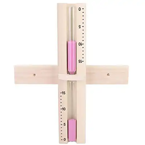 Sauna-Sanduhr mit drehbarer Wandhalterung aus Holz
