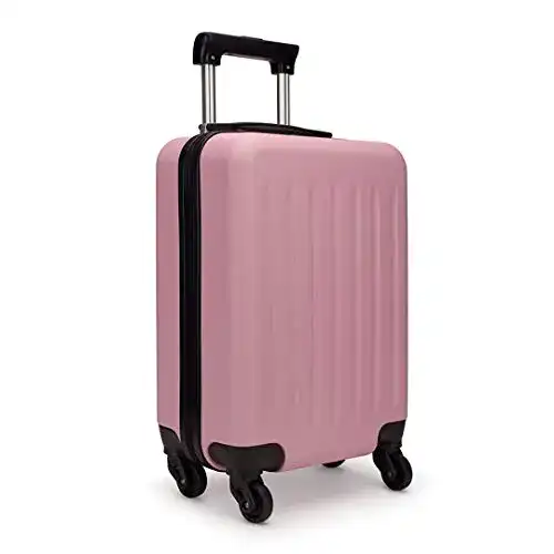 Mittelgroßer KONO Reisekoffer Trolley in Pink mit 53 Litern