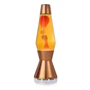 Lavalampe Mathmos Kupfer Astro in Gelb und Orange