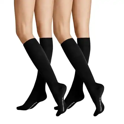 Hudson Damen Kniestrümpfe Only 2-Pack wärmend in Schwarz