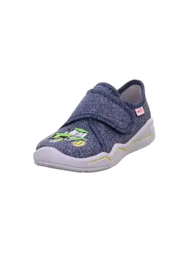 Superfit Jungen Hausschuh Benny in Blau 8030, Größe 38 EU