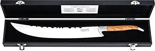 Champagnersäbel Laguiole Style de Vie Luxury Line mit Olivenholzgriff