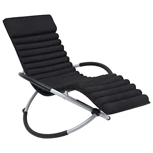 Schaukelliege vidaXL Garten Sonnenliege mit Auflage und klappbarem Design