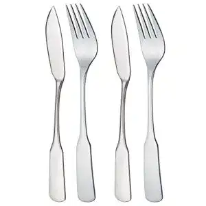 Fischbesteck Gräwe 4-teiliges Set für 2 Personen aus Edelstahl