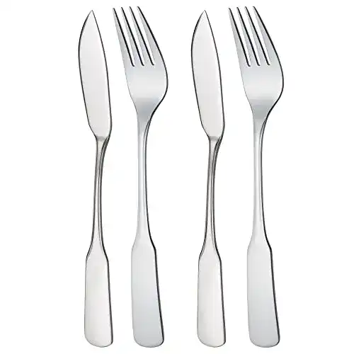 Fischbesteck Gräwe 4-teiliges Set für 2 Personen aus Edelstahl