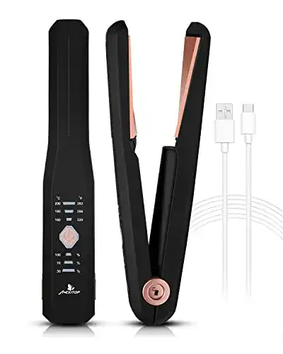 Kabelloses Glätteisen FERNIDA Mini-Reisehaarglätter mit USB-Ladung