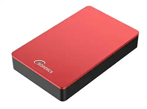 Externe Festplatte 3 TB von Sonnics in Rot für Desktop-PCs