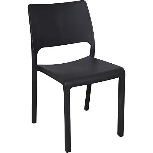 Monoblock-Stuhl Dmora – Stapelbar, Made in Italy, Farbe Anthrazit