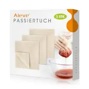 Passiertuch Aieve 3 Stück 50×50 cm Käsetuch aus Baumwolle