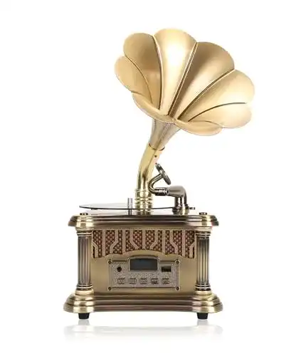 Grammophon Garsent Retro HiFi Stereo Plattenspieler mit Bluetooth