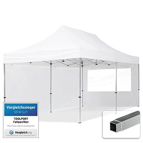 Pavillon 3×6 Meter von TOOLPORT mit Aluminiumgestell und Seitenteilen