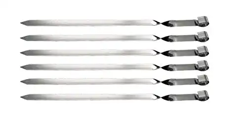 Adana-Grillspieße aus Edelstahl, 6 Stück, 2 cm Breite