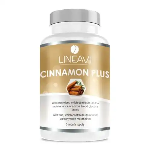 Zimtkapseln von Lineavi Zimt Plus mit 400mg Zimt und 7mg Zink