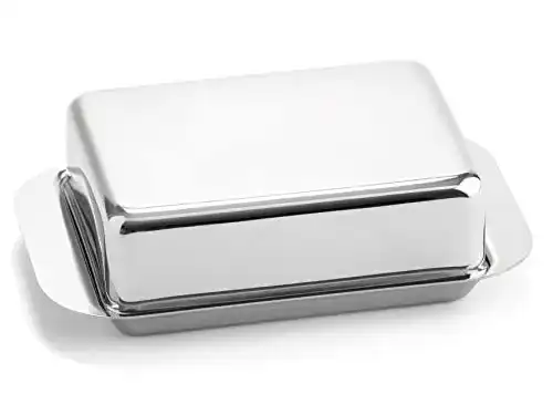 Butterdose Weis 14257, Edelstahl, Silber, 15 x 9.4 x 4.2 cm