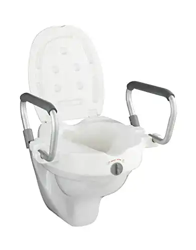 Toilettensitzerhöhung mit Armlehnen von WENKO für WC-Becken