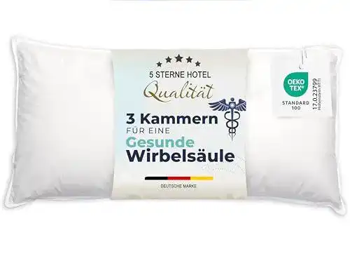 KopfKissen 40 x 80 Zollner Federkissen mit Daunenanteil