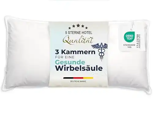 KopfKissen 40 x 80 Zollner Federkissen mit Daunenanteil