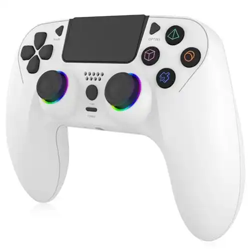Varkda Wireless Controller für PS4 – Gamepad mit RGB LED und Dual Vibration