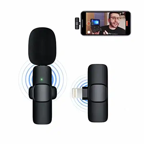 NUNUWE Kabelloses Lavalier-Mikrofon für iPhone Einfaches Plug & Play